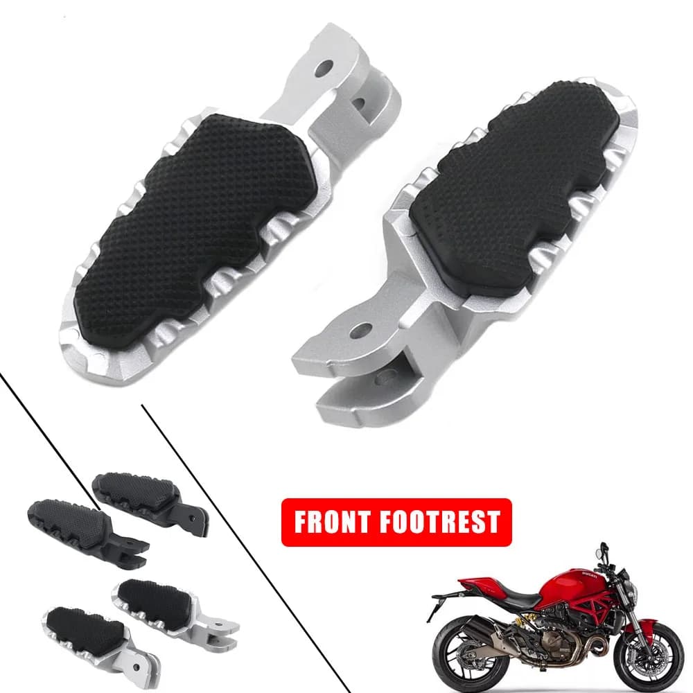 Moto Anteriore Poggiapiedi Poggiapiedi Per Ducati Hypermotard 821 Multistrada MTS 950 1260 1200 Pedane Pedali Con Copertura In Gomma