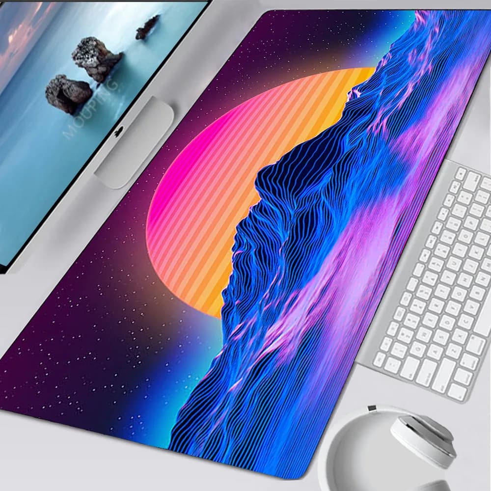 Vaporwave Mousepad Retrowave/synthwave 900x400 Mouse Pad Carino Tappetino da scrivania Tappeto Accessori da gioco Tavolo da gioco per computer Tappetini per mouse