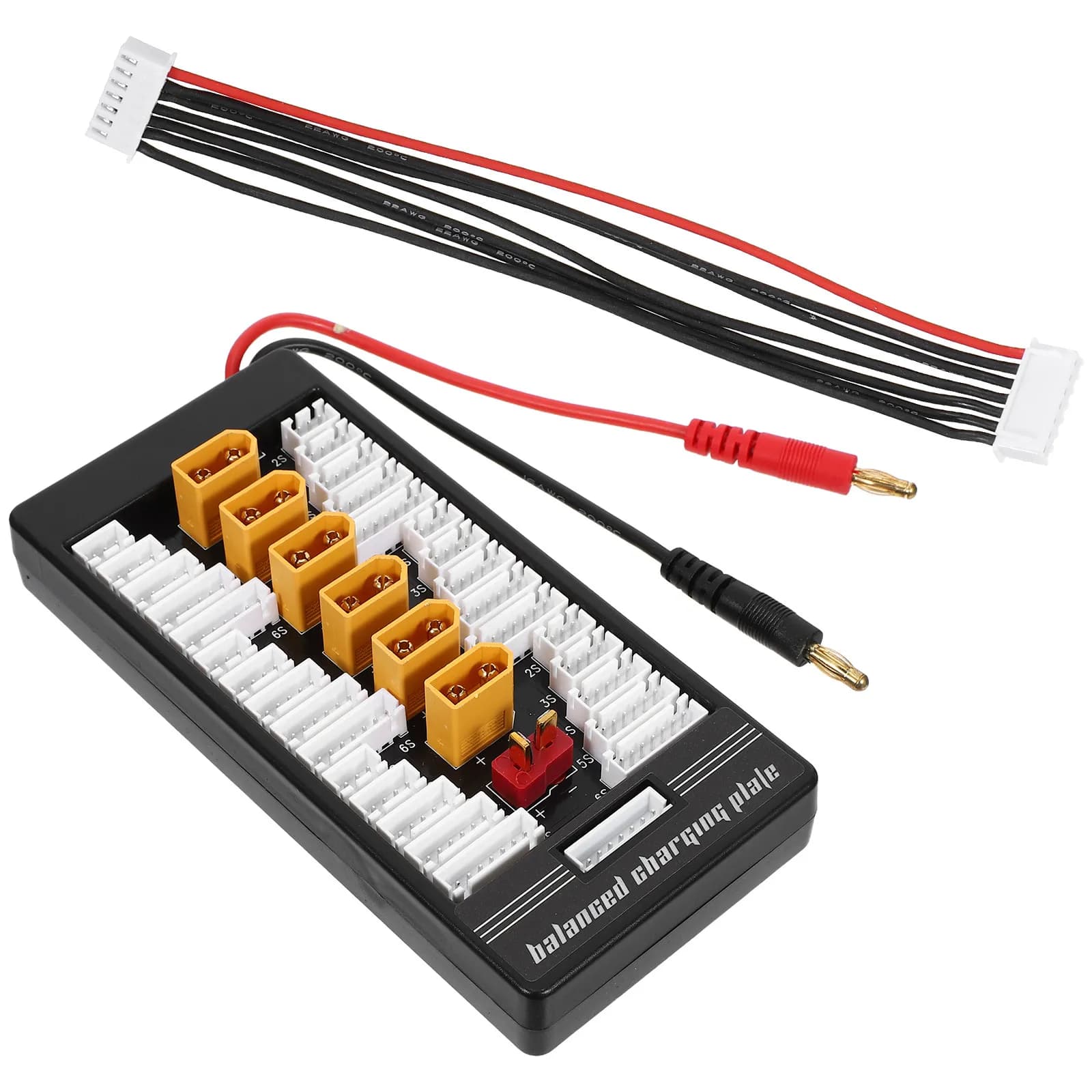 Scheda di ricarica parallela con connettore stabile, hub di bilanciamento per caricabatterie, adattatore di ricarica rapida compatibile per auto RC