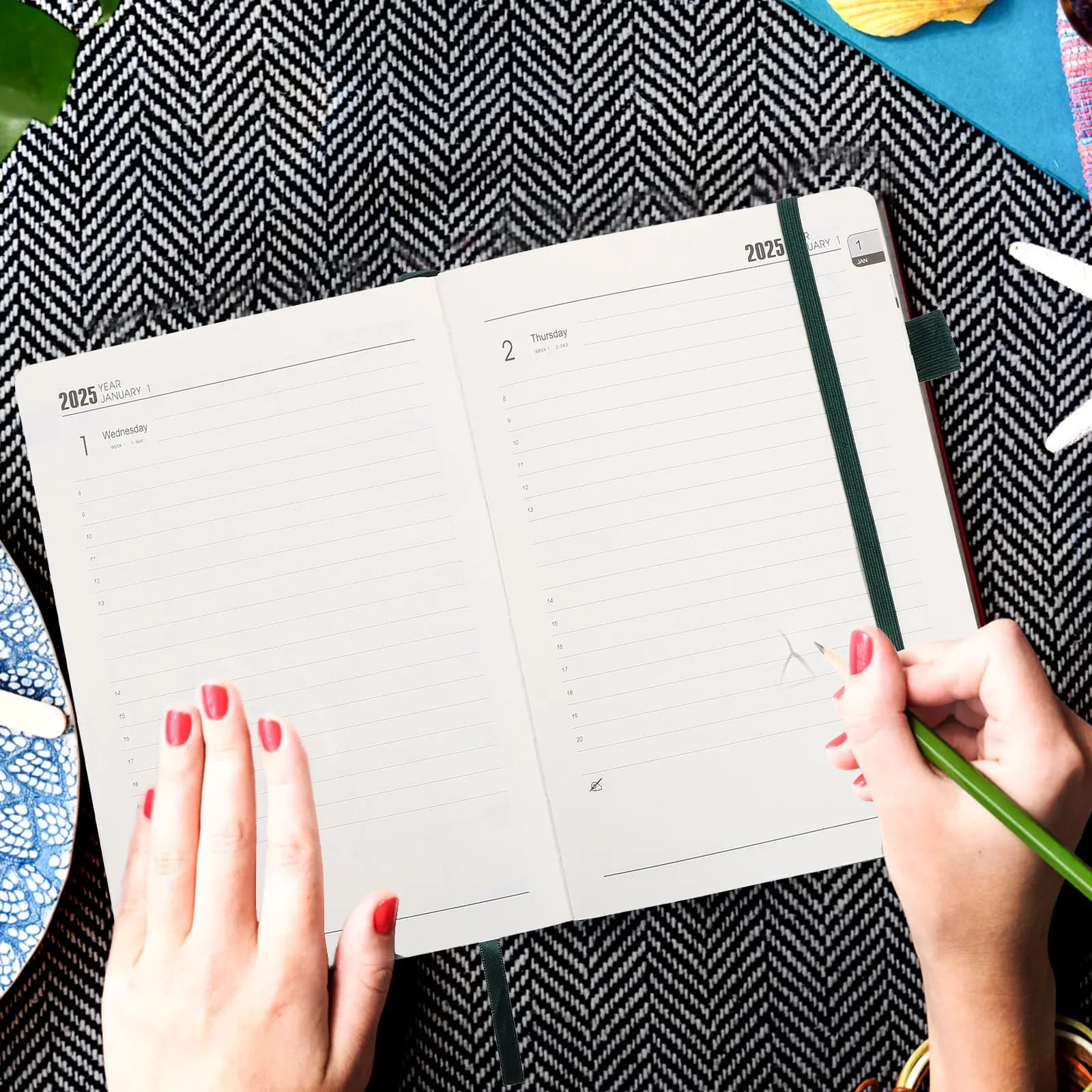 Agenda Giornaliera in PU, Taccuino Portatile, Organizer per Ufficio, Scuola, Viaggi, Diario di Scrittura