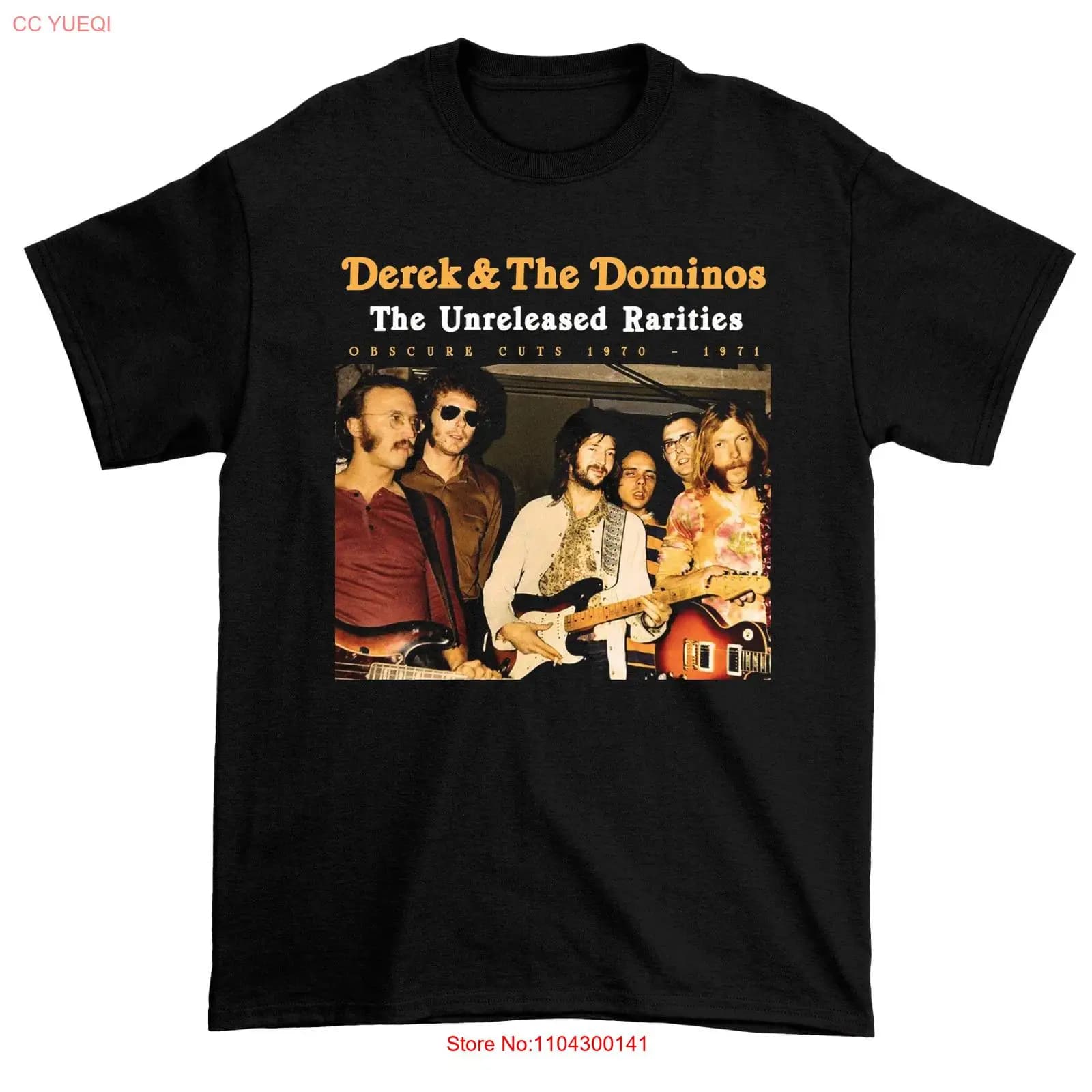 Eric Clapton Derek e i Dominos Concert T-shirt da uomo T-shirt nera S-5XL YY942