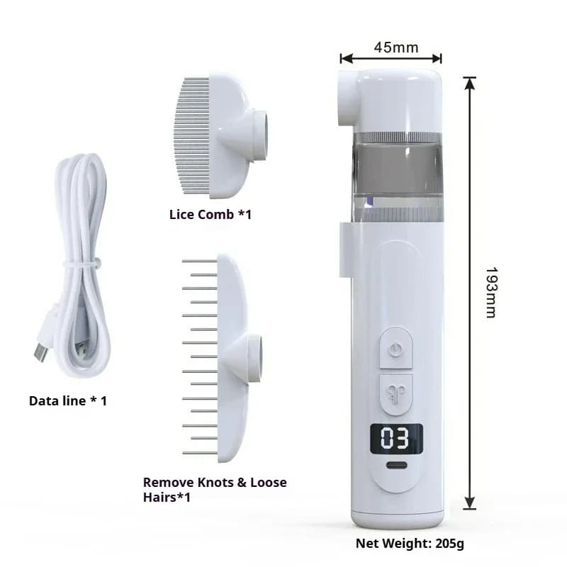 New 2-in-1 Electric ABS Pet Lice Remover, Hair Grooming Comb and Flea Lice Catcher for External Parasite Control Beauty Tools