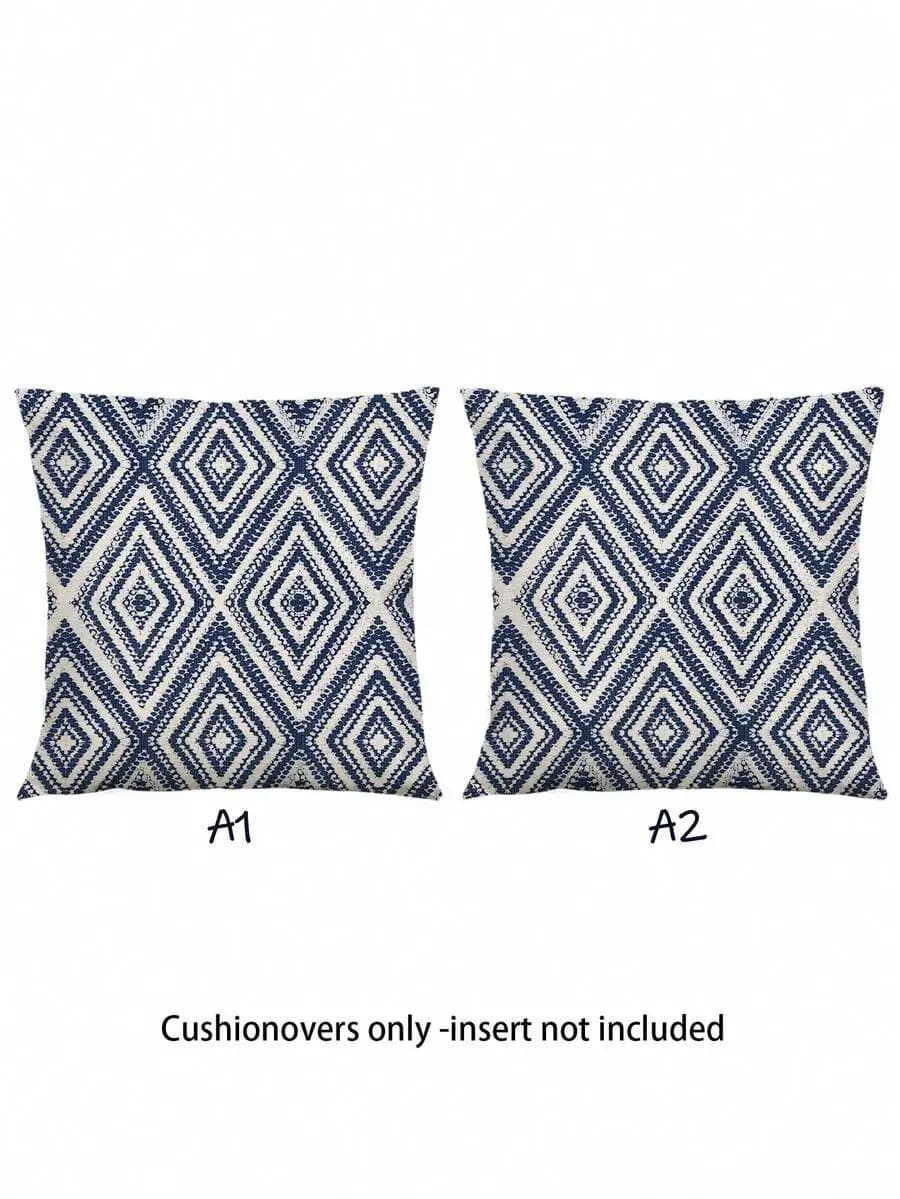 2pcs Bohemian Geometric Pattern Decorative Pillow Covers Square Cushion Cover For Sofa Living Room Bedroom