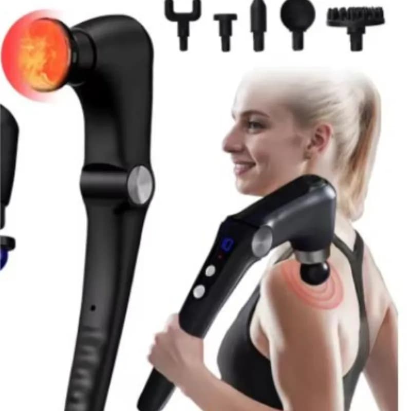 Fascia Massage Gun Shoulder Massage Machine Electric Muscle Massager Gun High Frequency Back Waist Neck Body Massage with Handle