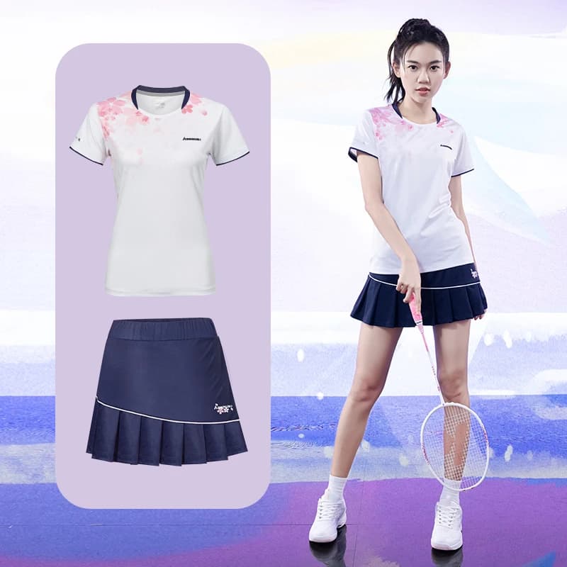 Tuta da badminton da donna originale Kawasaki Sport Abbigliamento da badminton estivo traspirante e che assorbe il sudore da donna