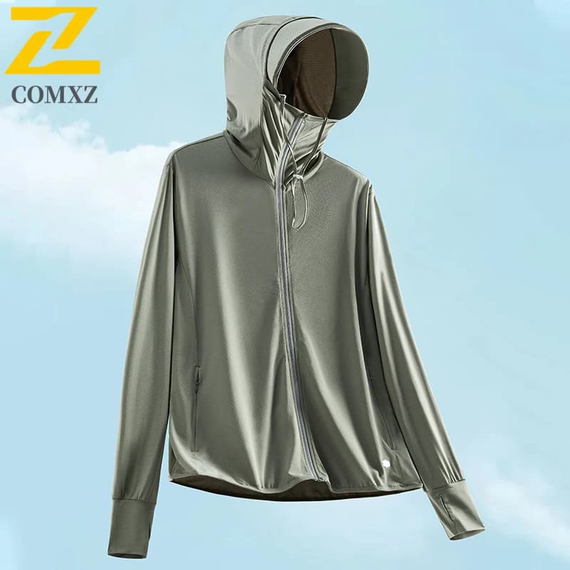 Giacca Casual con Cappuccio Nuova Collezione Estate 2026, Protezione Solare Uomo Donna, Giacca Leggera Traspirante Anti-UV per Esterni