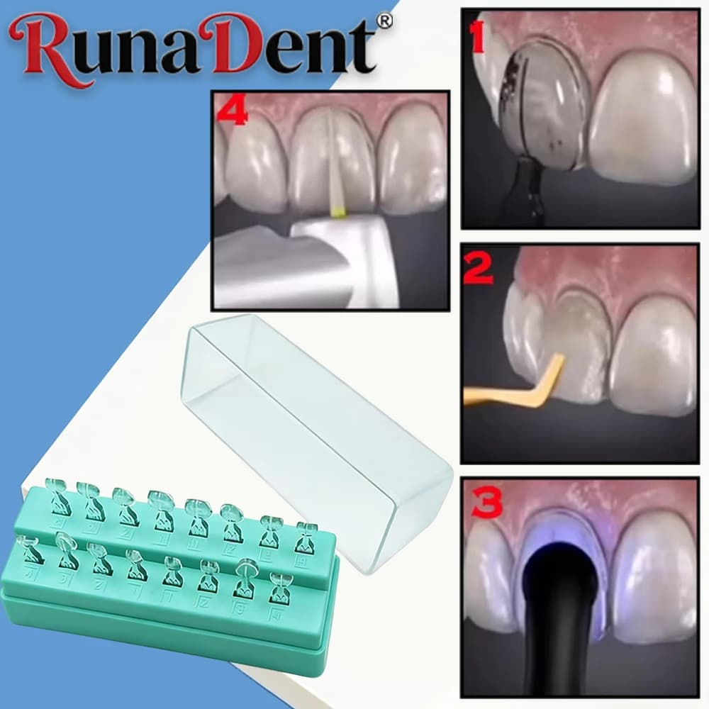 Kit of 32 Prints for Faces Dentali in Composite Resin Photopolymerizable for Front Tooths, for Whitening Front Tooths