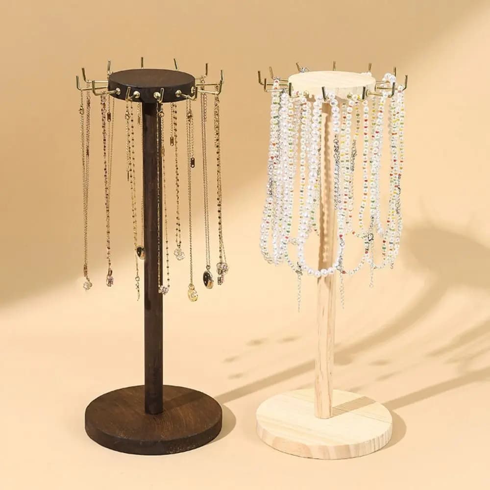 Espositore per gioielli creativo in legno massello Orecchini Bracciali Espositore per collane Appendiabiti per collane con ciondolo