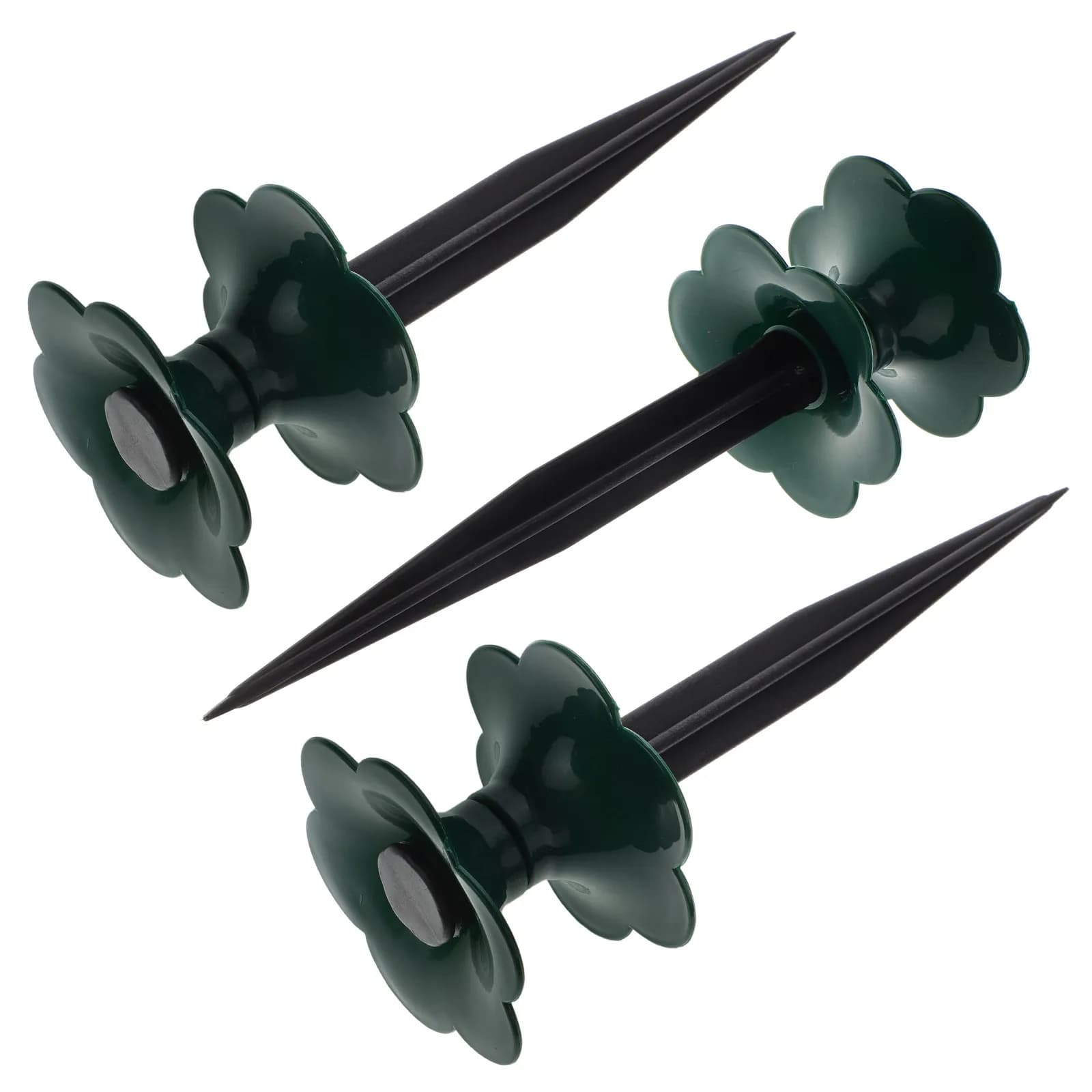 3Pcs Garden Hose Guide Spikes Strong Water Resistant Lawn Watering Directional Wheel Garden Hose Ground Stake Winding Wheel