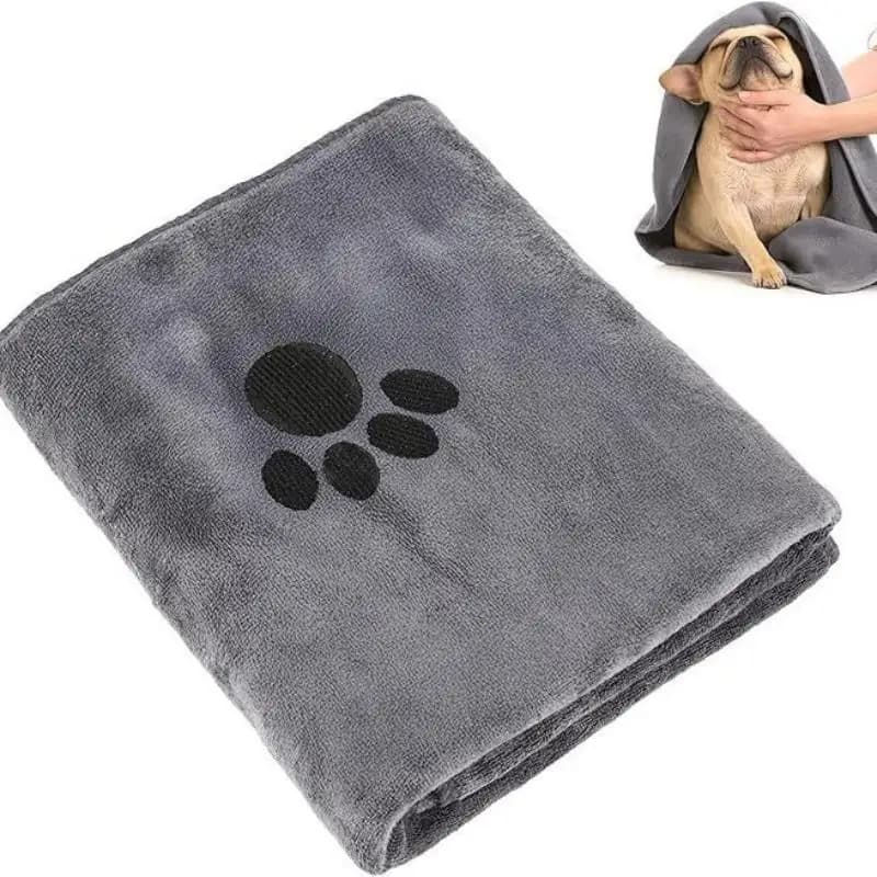 ● Microfiber Pet Bath Towel Embroidered Super Soft Absorbent Towel For Dogs Cat Grooming Supplies