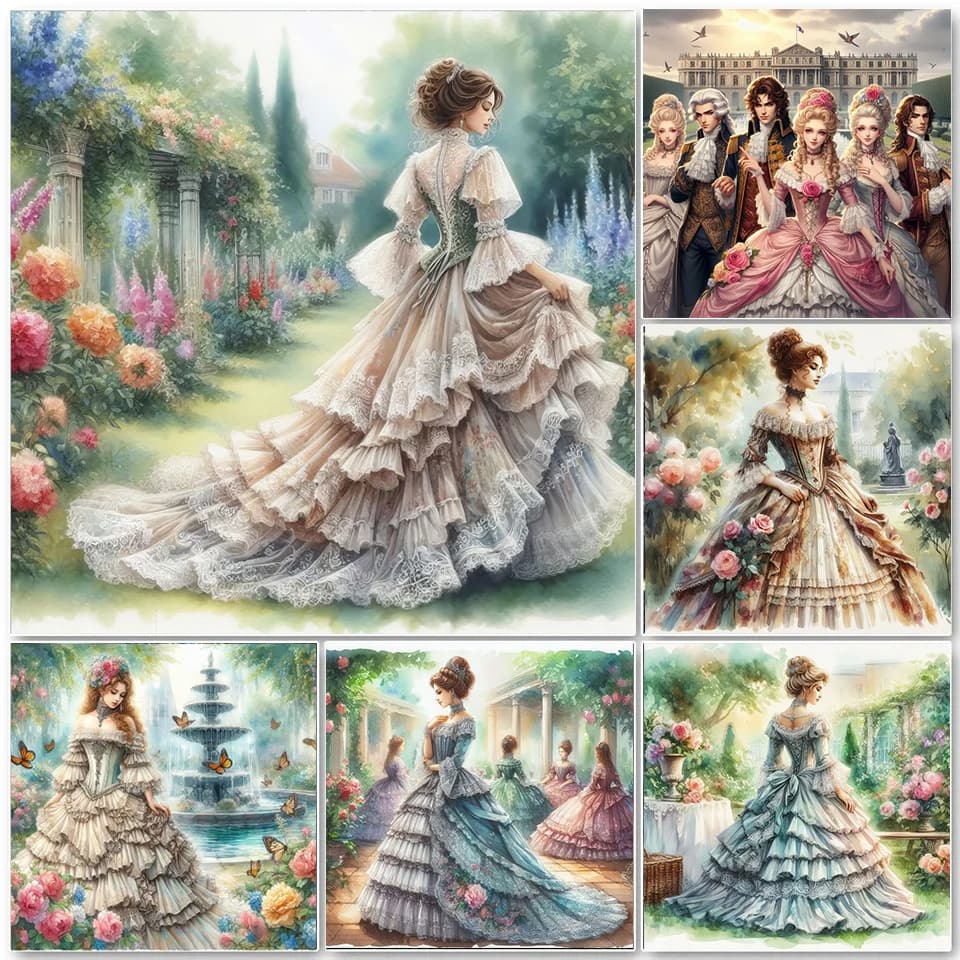 5D fai da te nuovo diamante pittura arte principessa rosa scenario punto croce Kit diamante mosaico ricamo decorazioni per la casa regalo