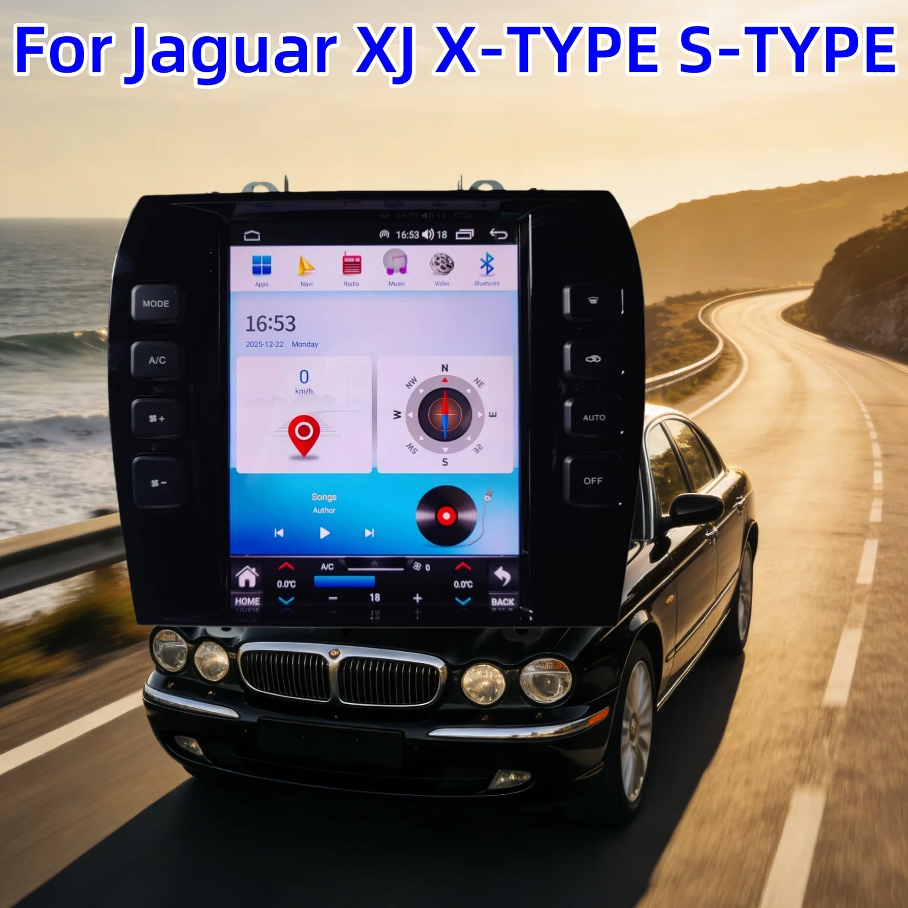 Android 13 For Jaguar XJ X-TYPE S-TYPE 2004-2008 -2011 Multimedia DVD Player Carplay GPS Navigation Touch Screen Car Radio