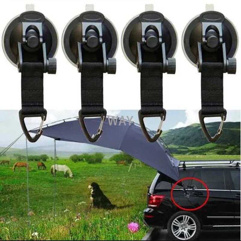 Forte auto vuoto ventosa ancoraggio tenda da esterno gancio di fissaggio Heavy Duty Tie Down campeggio baldacchino tenda da sole Tarp moschettone