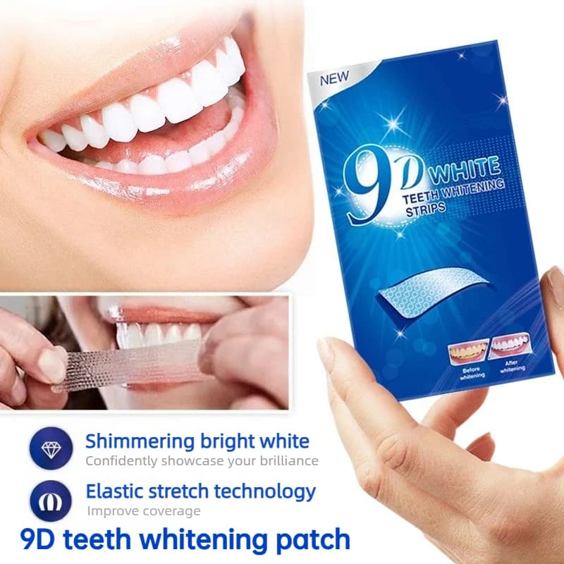 Disposable patch for whitening and brightening dental film for stains removal, fresh breath care and whitening patches for teeth