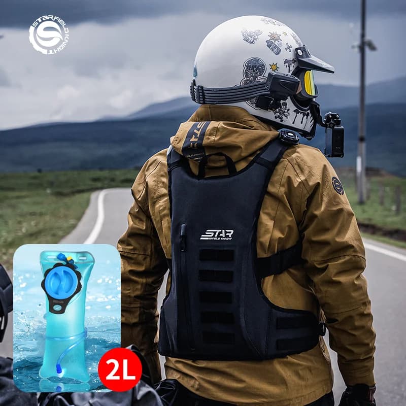 SFK Borsa da ciclismo leggera per moto Zaino idratato multifunzionale da equitazione traspirante con borsa per acqua da 2 litri Confezione di attrezzi da esterno