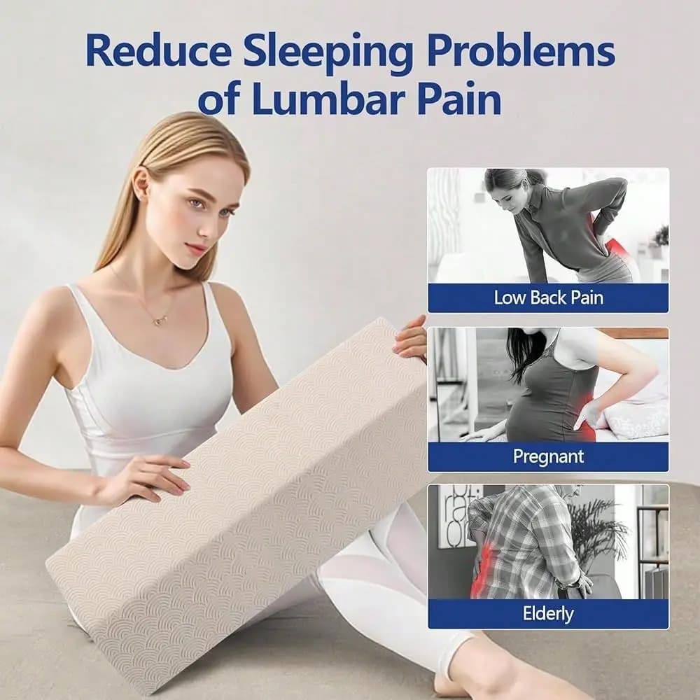 Cuscino di supporto lombare in memory foam per dormire, cuscino di supporto lombare per alleviare il dolore alla parte bassa della schiena, cuscino per il supporto della schiena e della vita