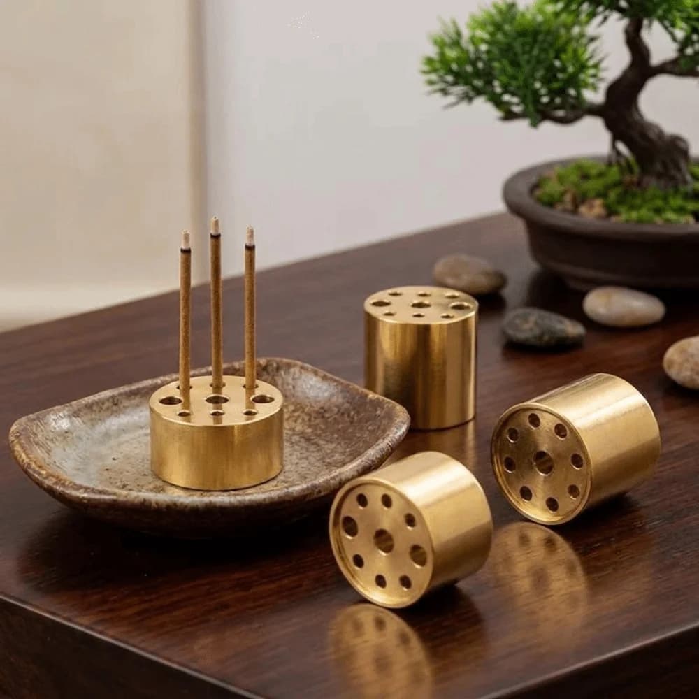 9 Holes Incense Holder Compact Ornament Fragrance Incense Stick Plate Versatile Vintage Mini Vase Meditation