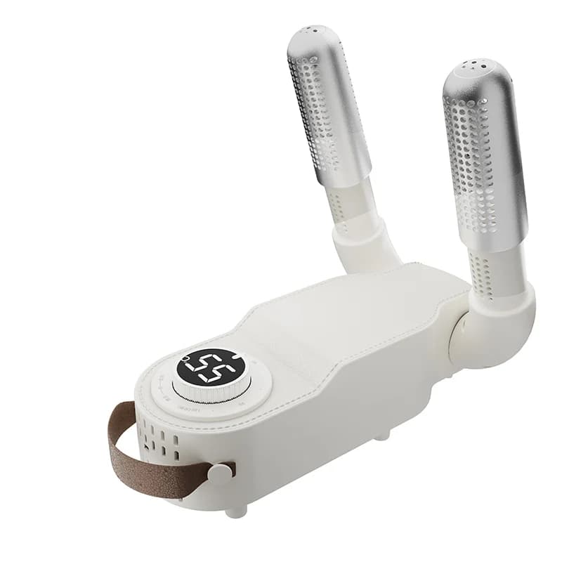 STLF Portatile 220 Volt Temporizzazione Asciuga scarpe ABS Riscaldatore rapido Deodorante Deumidificatore Scaldascarpe retrattile per la casa Alimentato a batteria