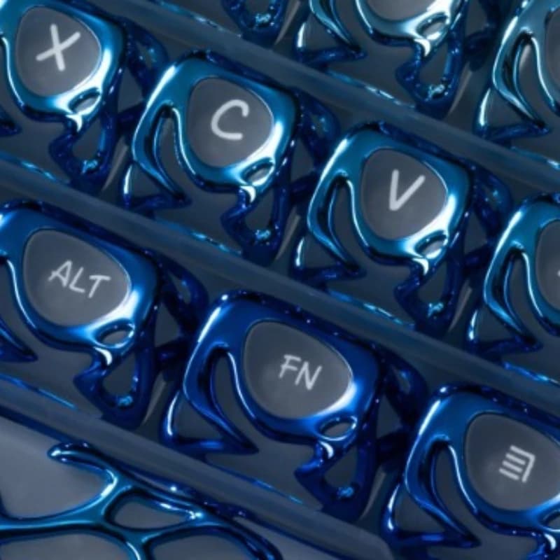 Keycaps XVX a Tema Venom Personalizzati con Texture Metallica, Profilo Cherry, in ABS+PC per Tastiere Meccaniche, Accessori e Regali