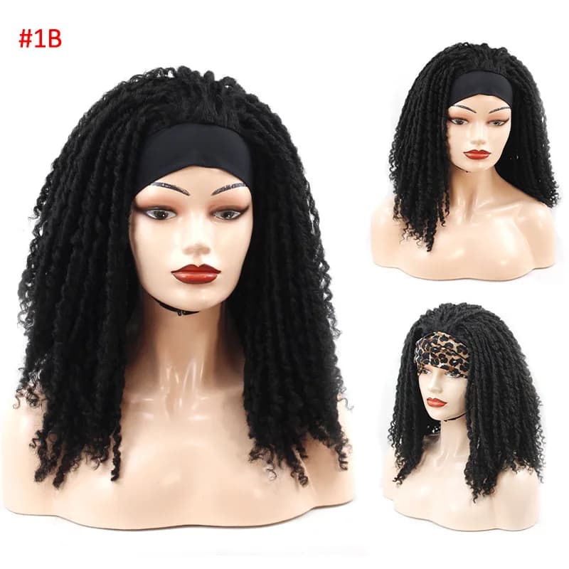 European and American style synthetic fiber dreadlock wig, ice silk long curly hairpiece with crochet hook