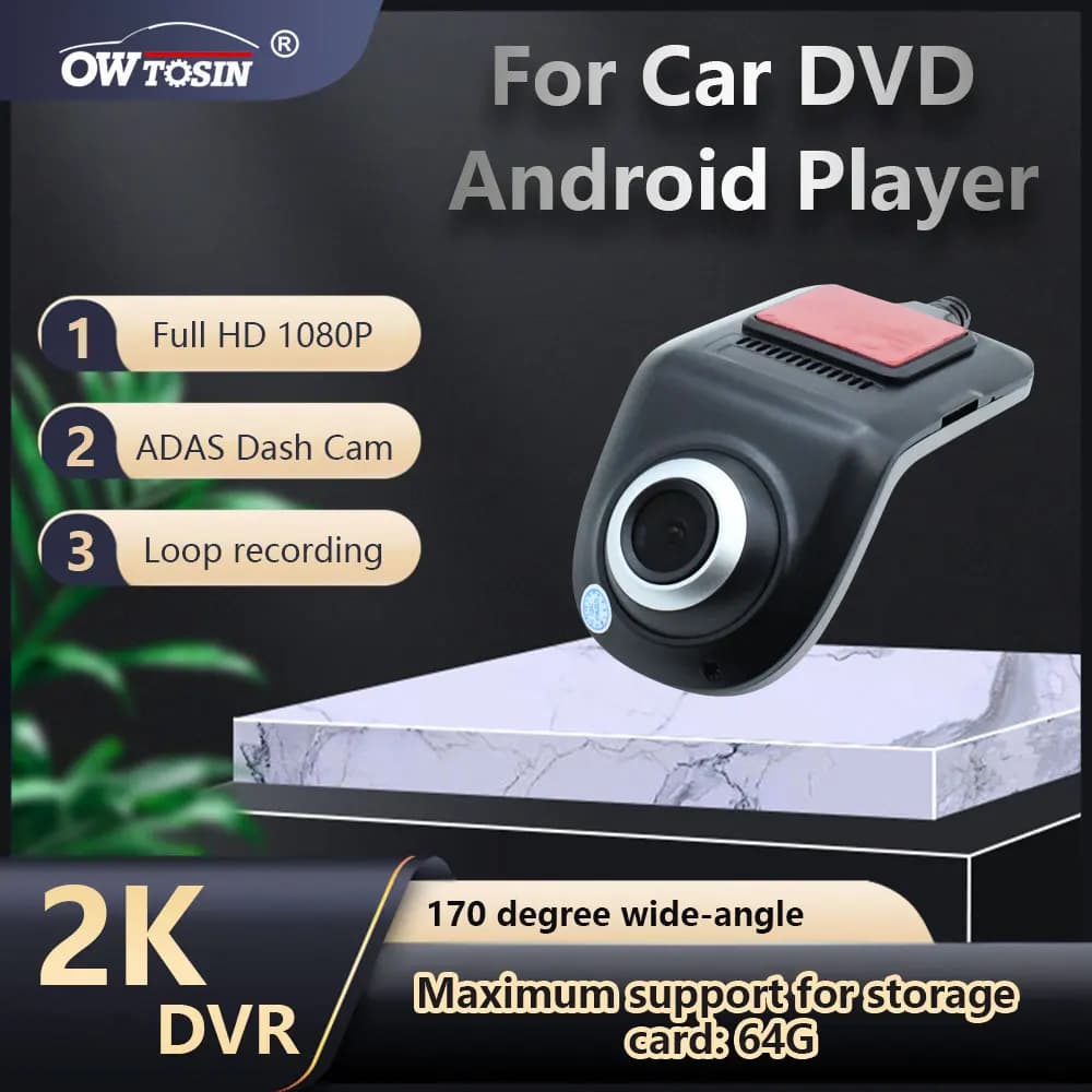 ADAS 1080P USB Dash Cam Night Version Car DVR Camera Recorder for car DVD Android Playerloop recording 2k Dash Cam DVR