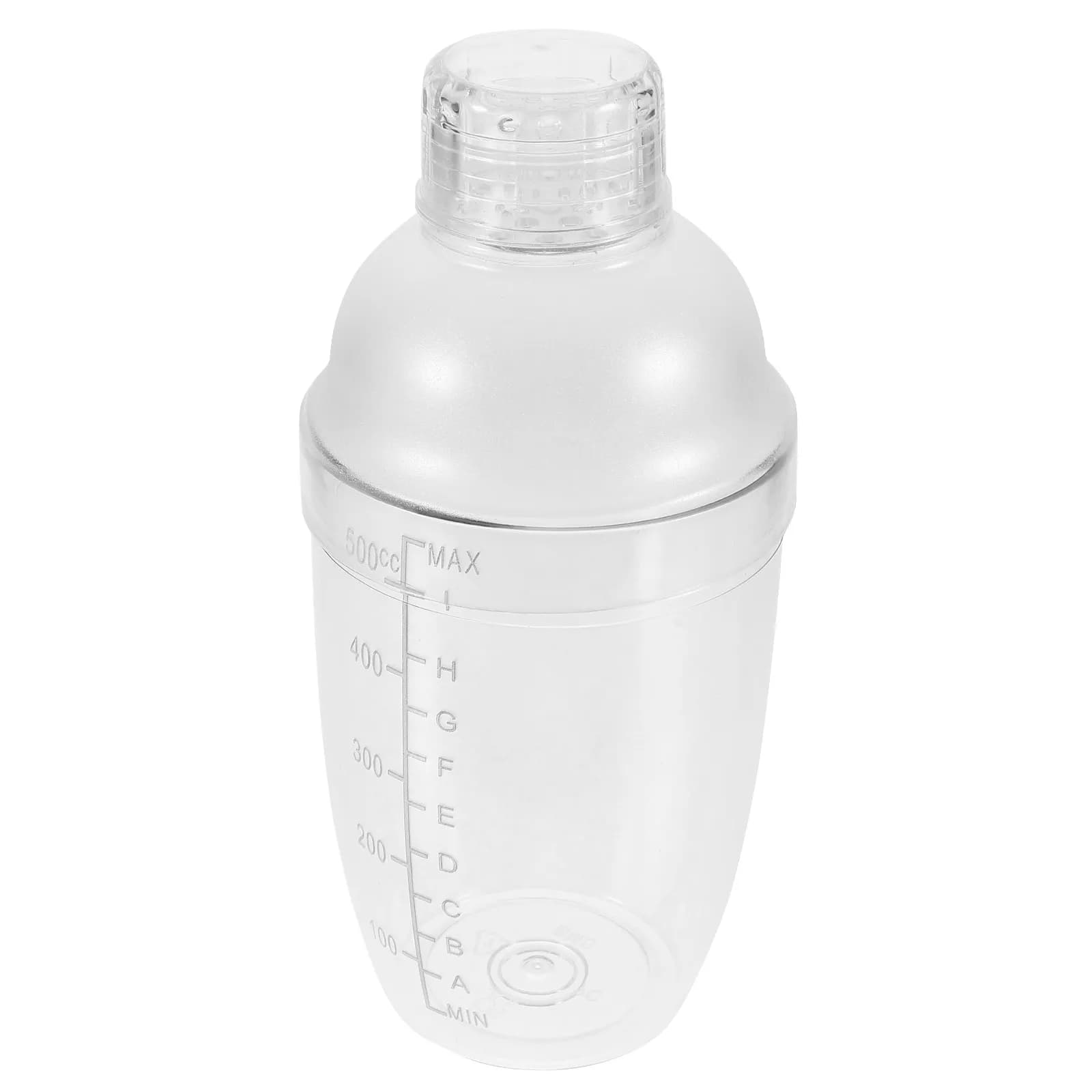Thickened Cocktail Shaker 530Ml Clear Transparent Plastic Shaking Cup Easy Clean Milk Tea Mixer Suitable for Bars