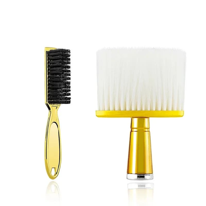 2 pieces salon barber neck brush set haircut neck dust brush hairdresser hairdresser shaver clipper brush for cleaning man beard tool for styling