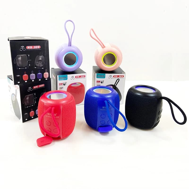 Altoparlante Bluetooth Portatile con Luce RGB, Speaker Wireless Hi-Fi con Bassi Potenti, Subwoofer da Esterno, Lettore Musicale Compatibile con Scheda TF e FM