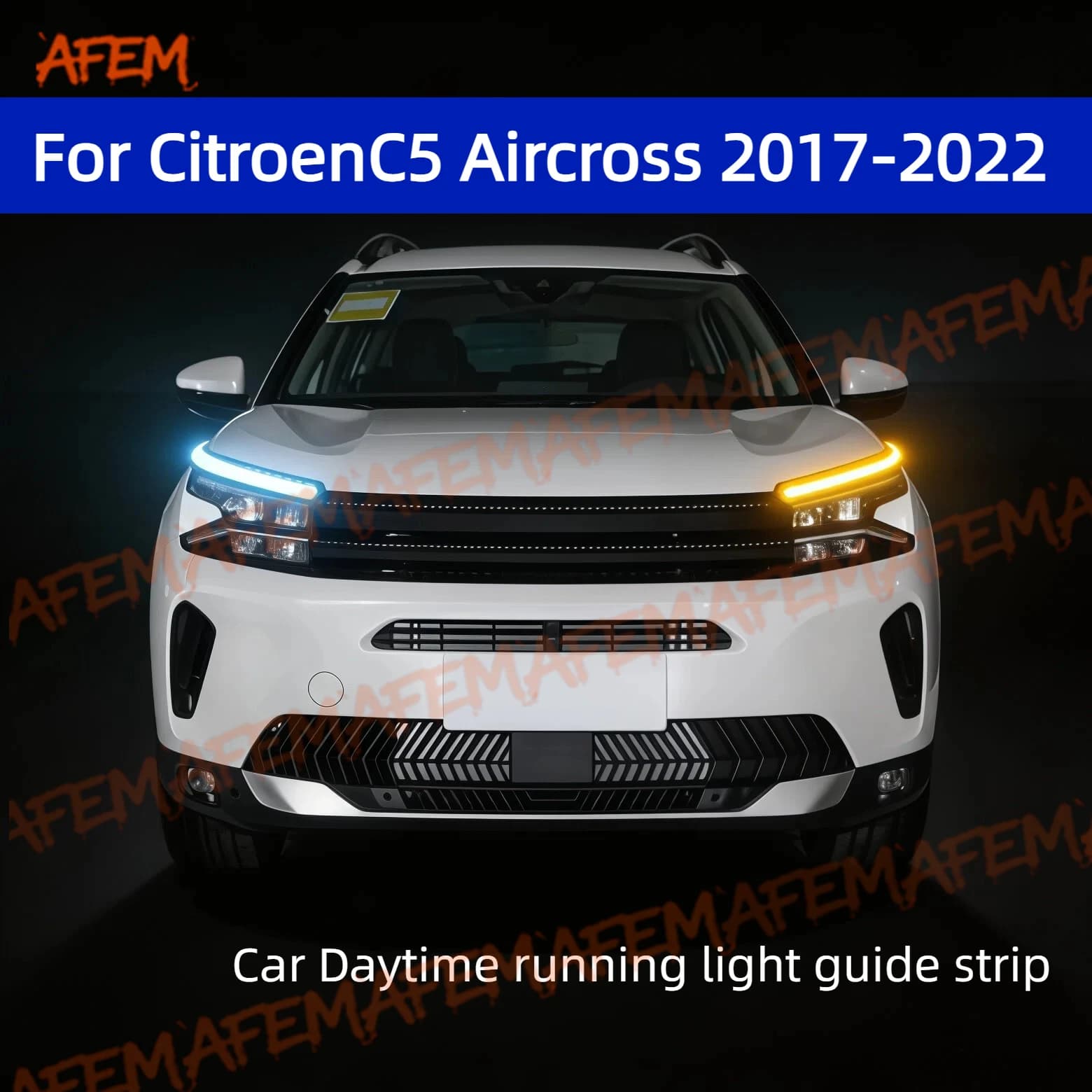 For CitroenC5 Aircross 17-22 Daytime Running Light Guide Strip Auto LED Daytime Running light Flexible Decorative Ambient Lamp