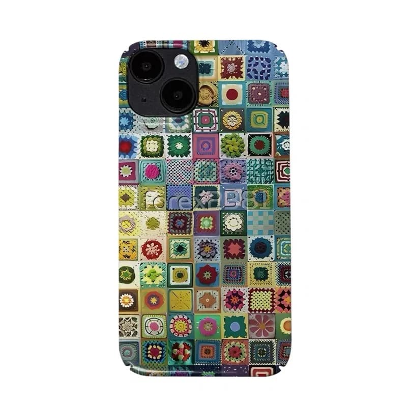 Custodia Trendy Retro Block Art Niche per IPHONE 16PRO MAX 15 14 13 PRO 13 PRO MAX 16 PLUS 15 Custodia rigida in acrilico per cellulari