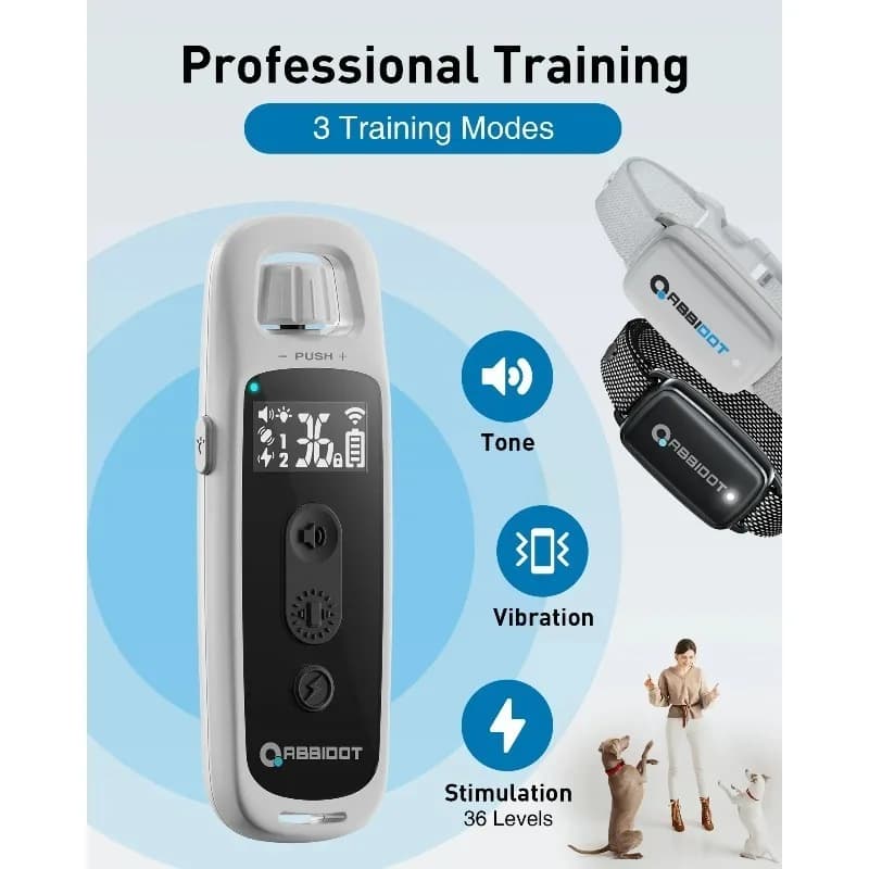 2026 Hot Sale ABBIDOT-T30 Dog Training Electric Shock Collar For Large Dogs Canine Equipment Supplies, Gray Accessories Pet