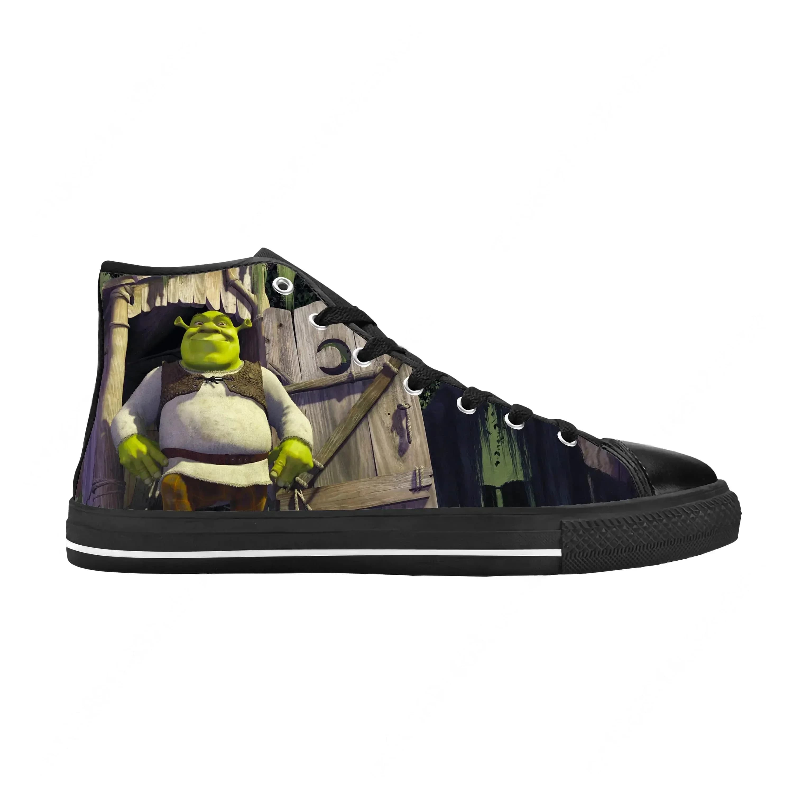 Scarpe Casual in Tessuto con Stampa 3D di Shrek, Anime, Cartoni Animati, Manga, Fumetti, Mostri, Comode e Traspiranti, Sneakers Unisex