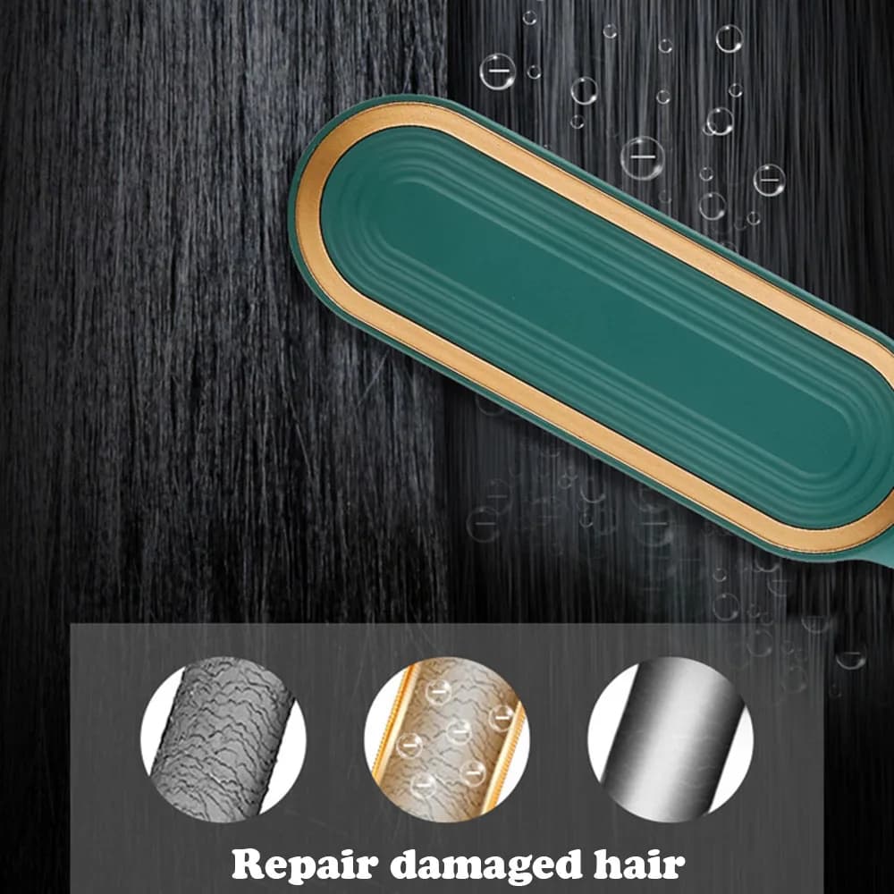 Brush for smoothing hair 2 in 1 with LCD display Hot comb smoothing to negative ions to curl and smooth