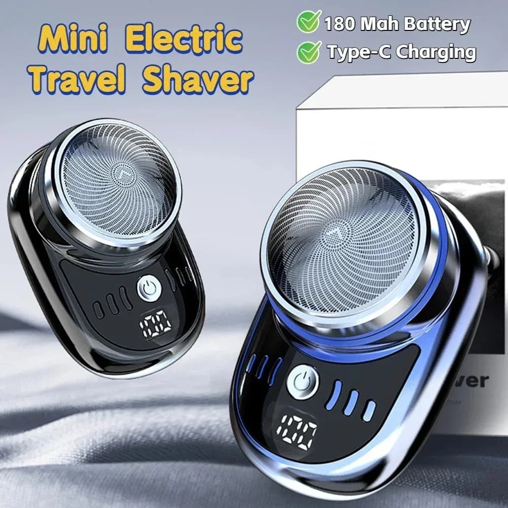 Portable Electric Shaver For Men Mini Pocket Travel Razors Beard Trimmer Charging Shavers Body Hair Knife