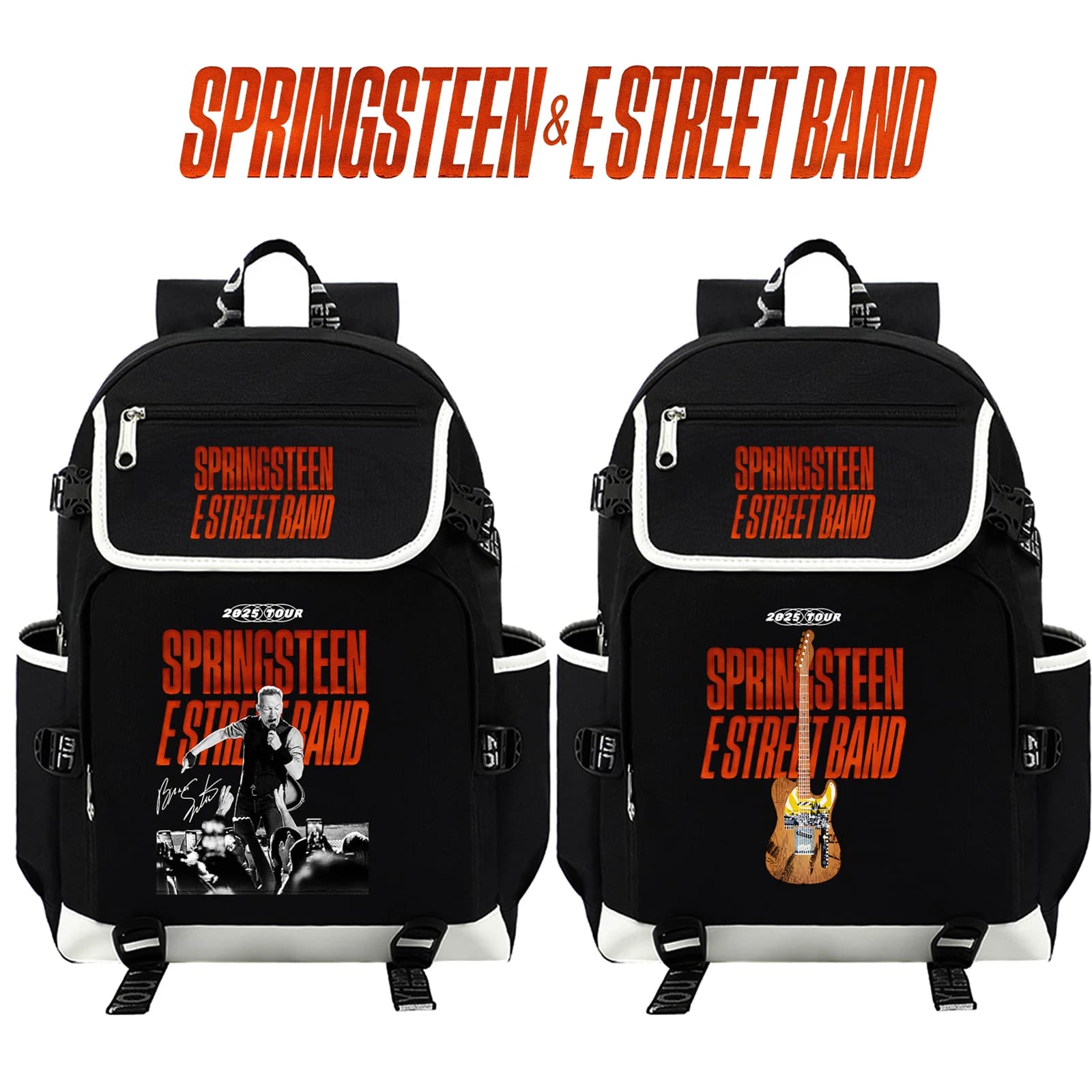 Bruce Springsteen e E Street 2025 Zaino Bookbag Borsa Studente Adolescente Ragazzi Ragazze Zaino