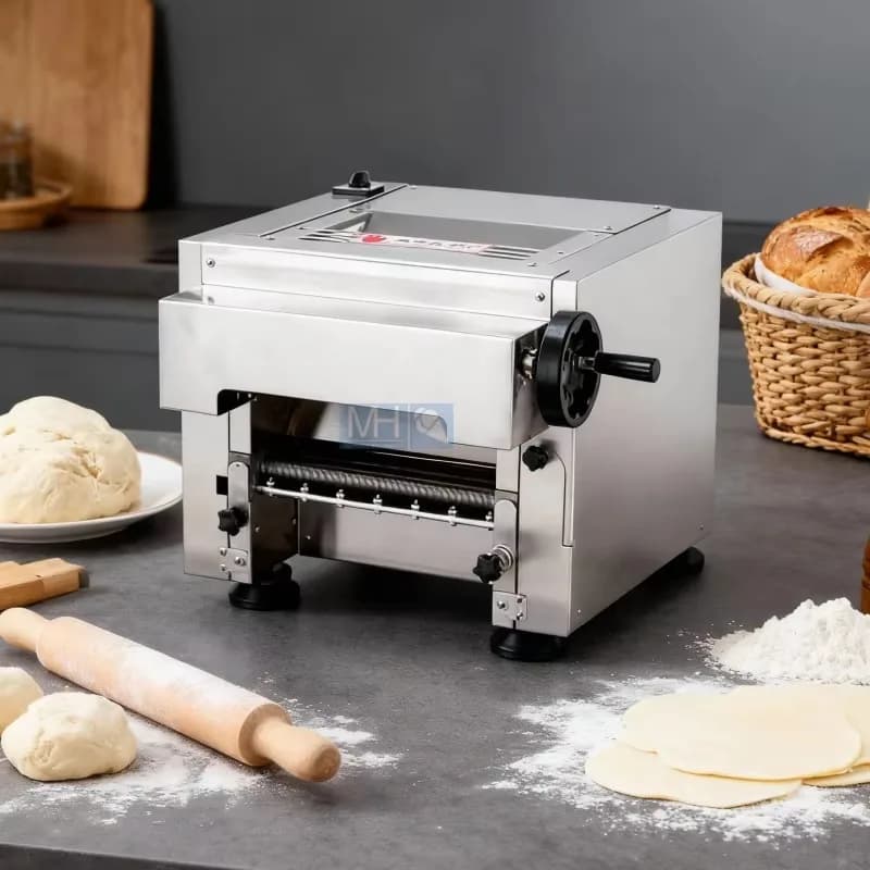 Macchina Industriale Elettrica per Stendere la Pasta, Sfogliatrice Automatica da Banco in Acciaio Inox per Panifici