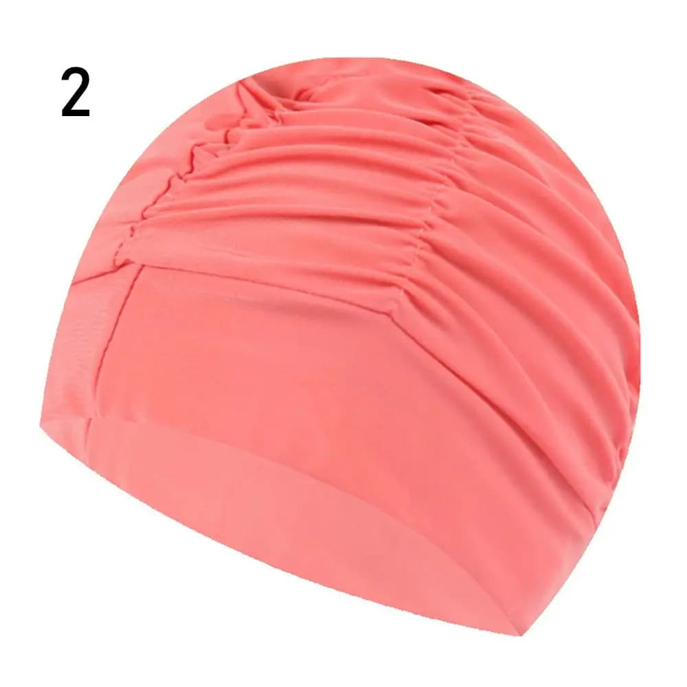 Hot Free size Sports Accessories Elastic Nylon Turban Long Hair Protect Swimming Cap Pool Bathing Hats