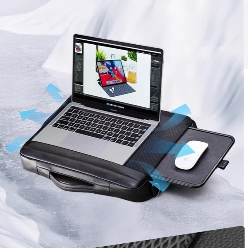 Supporto per laptop multifunzionale da 15,6 pollici, scrivania portatile, postazione di lavoro aziendale per divano/letto/borsa per computer da viaggio per ufficio