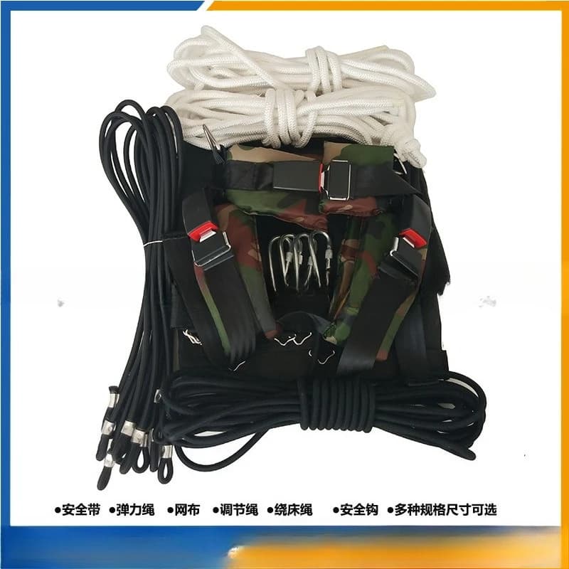 Nuova corda elastica bungee jumping set completo di accessori cintura di sicurezza attrezzature per divertimento all'aperto di grandi e medie dimensioni sportive