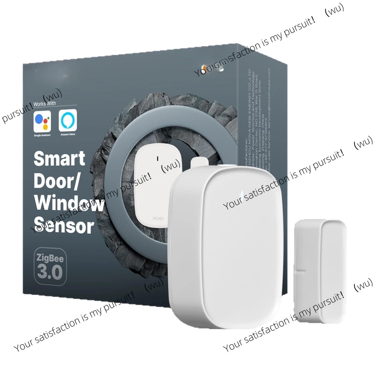 Smart Home Sensore magnetico per porta ZigBee Visualizza l'app Sensore per porte e finestre di sicurezza wireless Allarme per porte e finestre