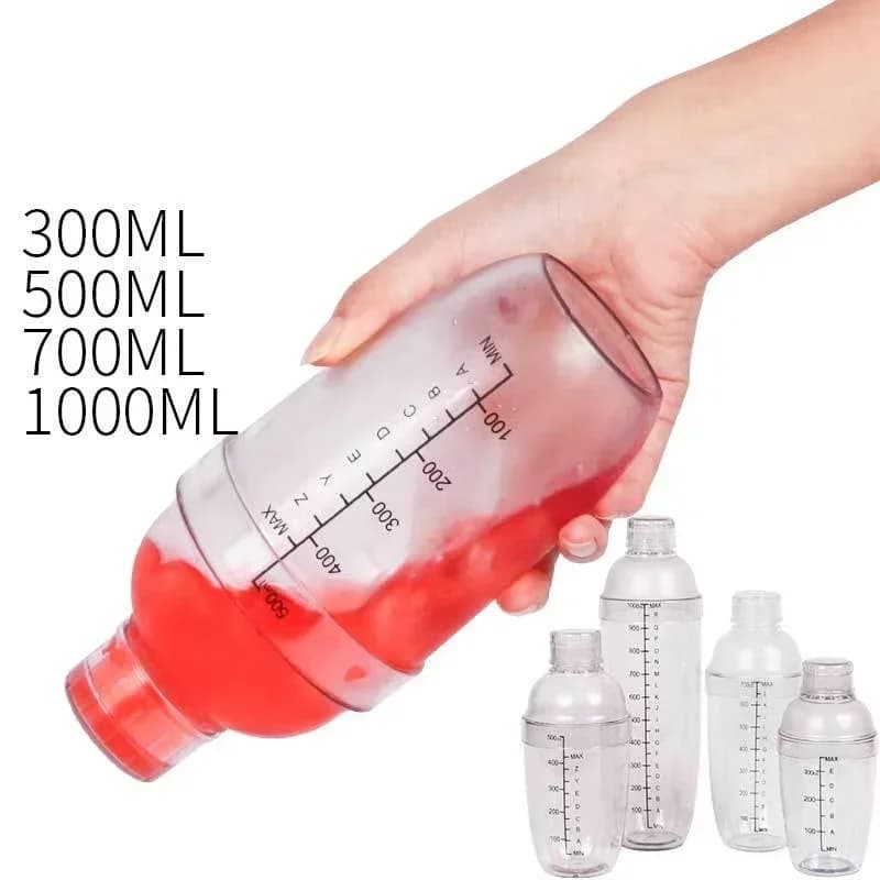 1PCS 300ml/500ml/700ml Cocktail Shaker di plastica Home Bar Utensili di plastica Shake Cup Vino Barware Drink Mixer Shake Bottle