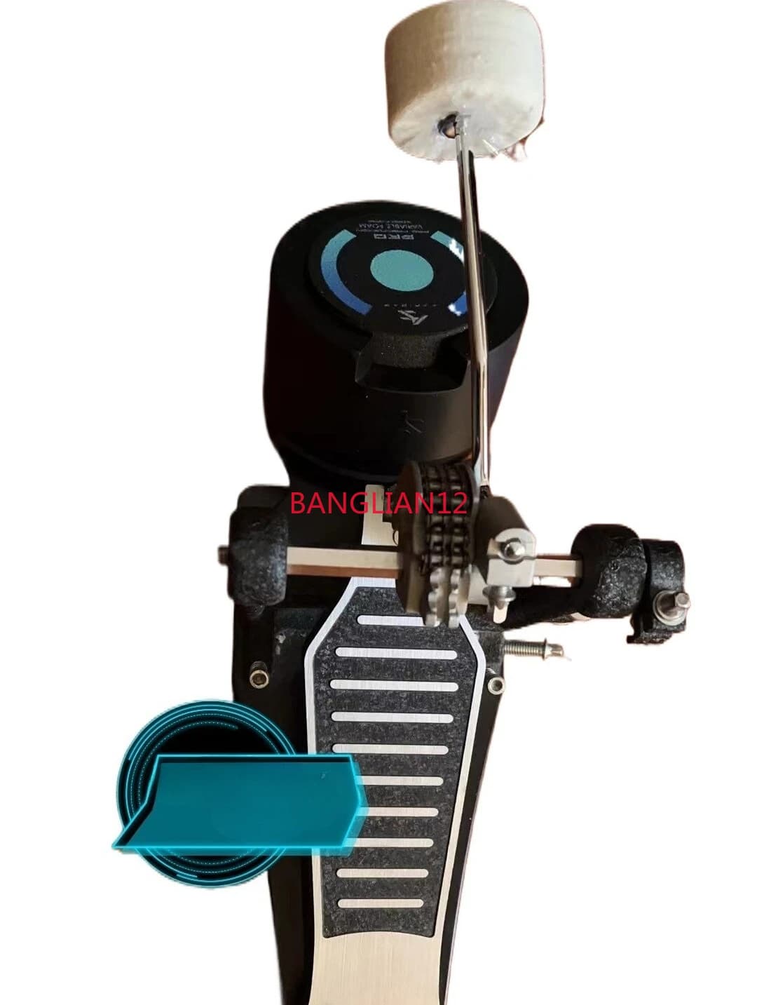Batteria per kick drum senza pedali, con vari pad per il battimento che simulano la sensazione del piede, strumenti speciali