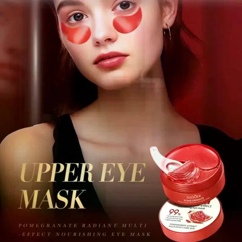 60 pz SADOER Maschera Contorno Occhi al Collagene e Melograno Rosso Rassodante Anti Occhiaie Rimuove Borse Sotto gli Occhi Patch Idratanti per la Cura della Pelle degli Occhi
