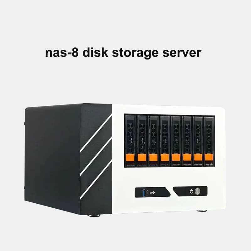 Servitore di archiviazione su disco Nas-8 Slot per scheda PCIE a tutta altezza Scheda madre MATX Telaio sostituibile a caldo