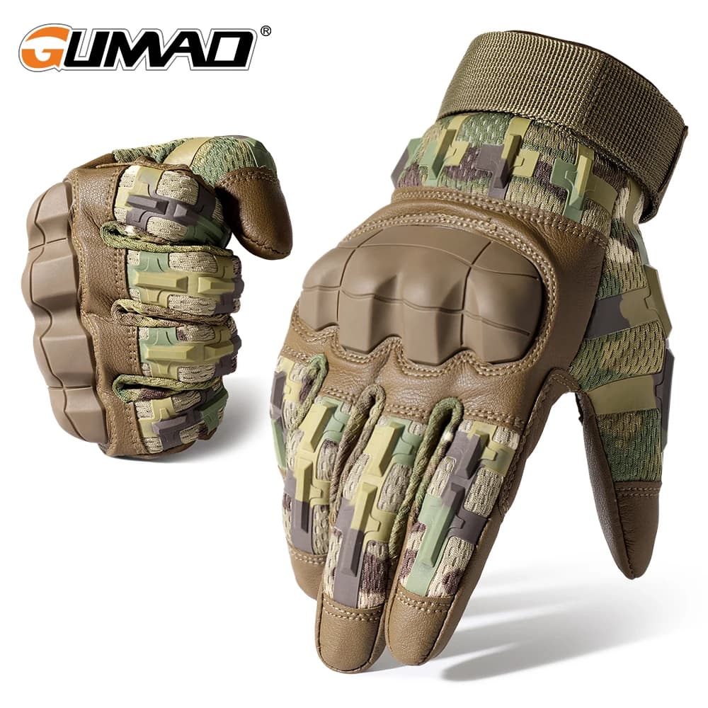 Cycling gloves touch screen leather PU tattici softair hunting shooting bike hiking sport outdoor riding bike protective men's riding