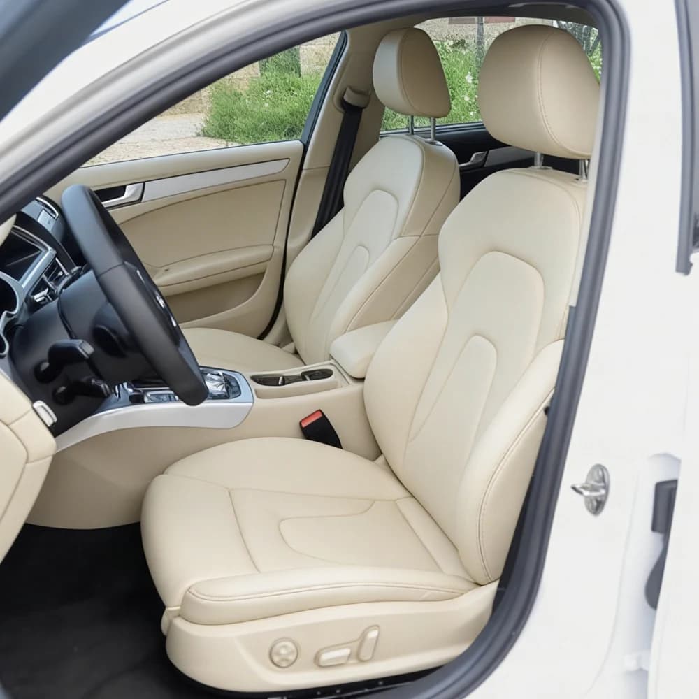 Custom Car Seat Cover For Audi A4 B82009 2010 2011 2012 2013 PU Leather Seat Cushion Full Surrounded full set Car Seat Cover