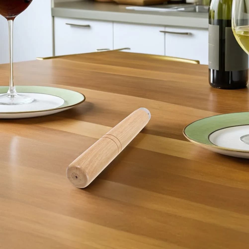 2 Pezzi Manici di Ricambio Universali in Legno Massello per Spatole, Rimovibili e Resistenti al Calore, per Pentole, Padelle, Utensili da Cucina, Wok e Utensili per Frittura