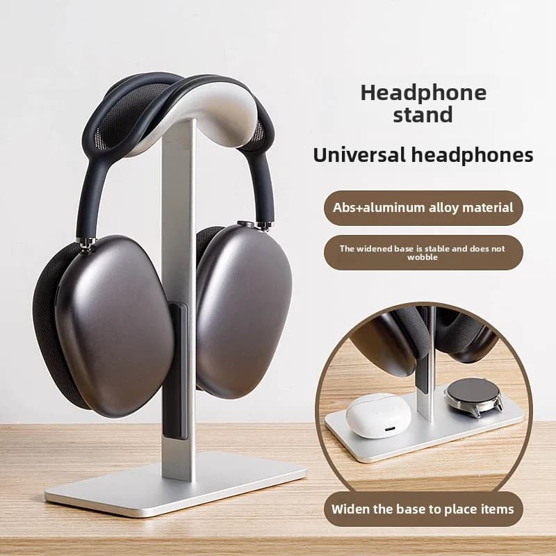 Supporto per cuffie in lega di alluminio caldo Espositore per supporto per cuffie con sonno automatico staccabile per Airpods Max con silicone antiscivolo