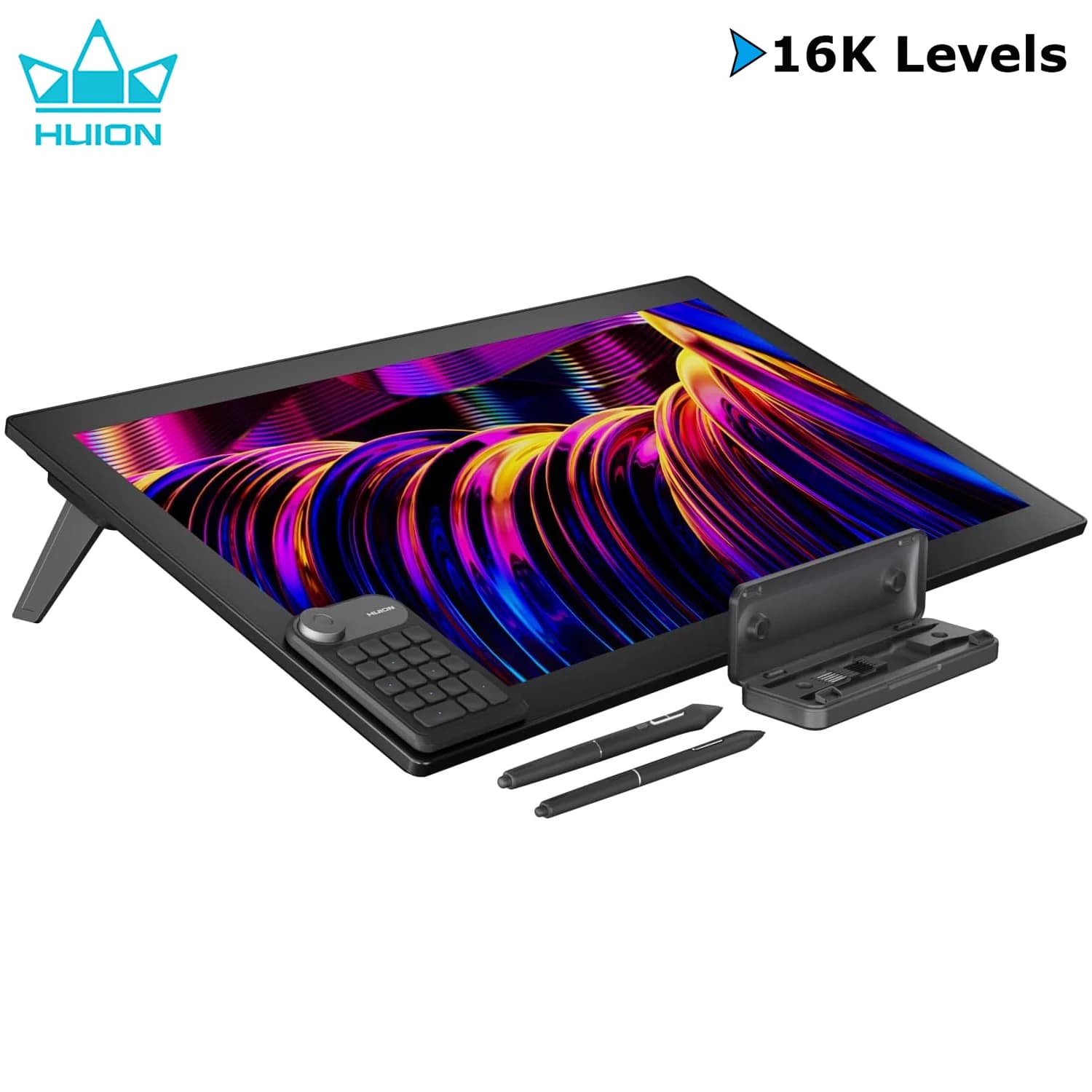 Huion Kamvas Pro 27 4K Schermo Multi-Touch da 27 Pollici, Tavoletta Grafica Grande, Display per Disegno, Penna Digitale PenTech 4.0 con 16K Livelli