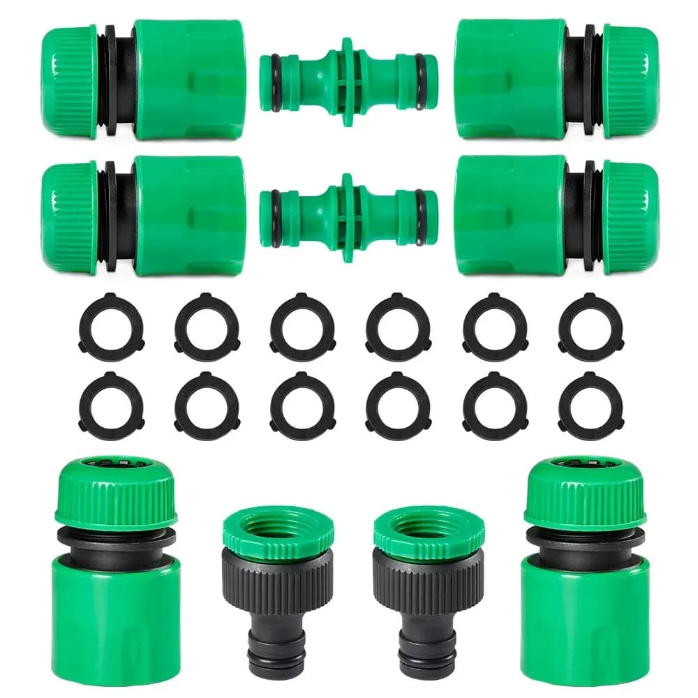 Garden Watering Hose ABS Quick Connector 1/2” End Double Male Hose Coupling Joint Adapter Extender Set For Hose Pipe Tube